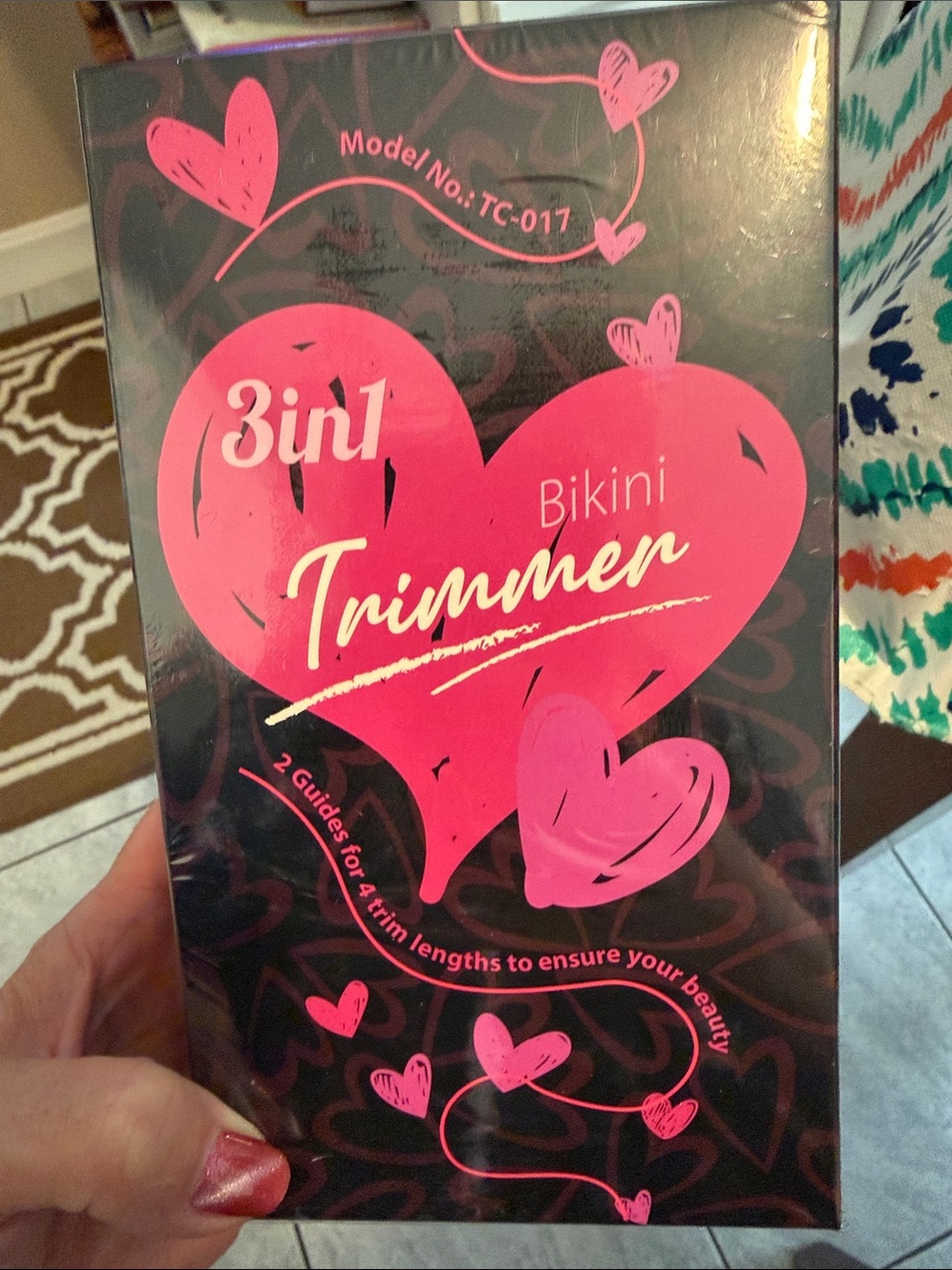 3in1 Bikini Trimmer -comfortable roller ball for face, & clippers for head/body